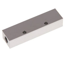2xG 1/8'' x 4xM5 Aluminium Verdeelblok Eenzijdig 16 Bar