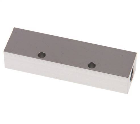 2xG 1/8'' x 4xM5 Aluminium Verdeelblok Eenzijdig 16 Bar