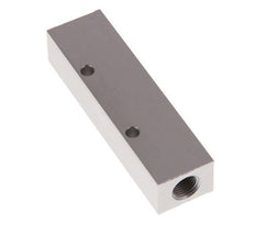 2xG 1/8'' x 4xM5 Aluminium Verdeelblok Eenzijdig 16 Bar