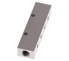 2xG 1/8'' x 4xM5 Aluminium Verdeelblok Eenzijdig 16 Bar