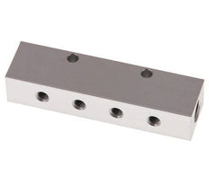 2xG 1/8'' x 4xM5 Aluminium Verdeelblok Eenzijdig 16 Bar