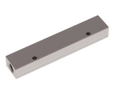 2xG 1/8'' x 6xM5 Aluminium Verdeelblok Eenzijdig 16 Bar