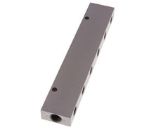 2xG 3/8'' x 12xG 1/4'' Aluminium Verdeelblok Dubbelzijdig 16 Bar