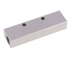 2xG 3/8'' x 3xG 1/4'' Aluminium Verdeelblok Eenzijdig 16 Bar