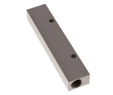 2xG 3/8'' x 4xG 1/4'' Aluminium Verdeelblok Eenzijdig 16 Bar