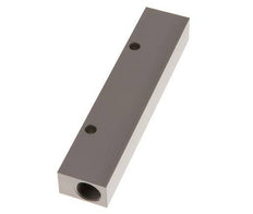 2xG 3/8'' x 4xG 1/4'' Aluminium Verdeelblok Eenzijdig 16 Bar