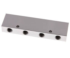 2xG 3/8'' x 8xG 1/4'' Aluminium Verdeelblok Dubbelzijdig 16 Bar