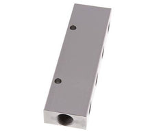 2xG 3/8'' x 8xG 1/4'' Aluminium Verdeelblok Dubbelzijdig 16 Bar