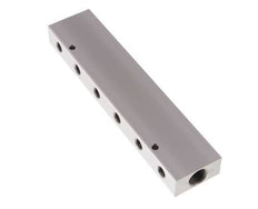 2xG 3/8'' x 12xG 1/8'' Aluminium Verdeelblok Dubbelzijdig 16 Bar