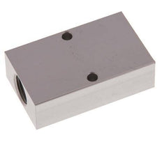2xG 3/8'' x 2xG 1/8'' Aluminium Distributor Block One-sided 16 Bar