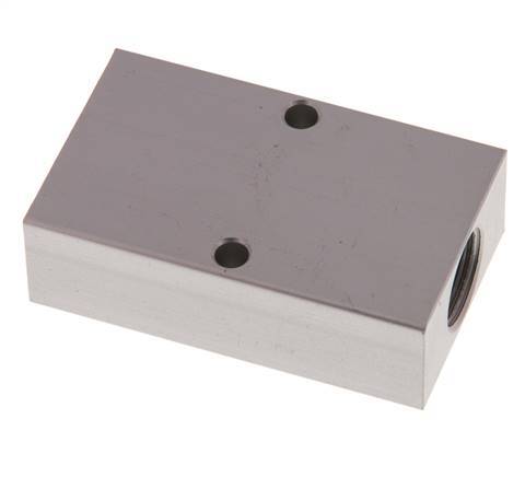 2xG 3/8'' x 2xG 1/8'' Aluminium Distributor Block One-sided 16 Bar