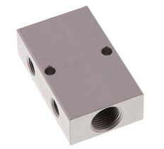 2xG 3/8'' x 2xG 1/8'' Aluminium Verdeelblok Eenzijdig 16 Bar