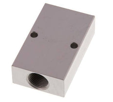 2xG 3/8'' x 2xG 1/8'' Aluminium Verdeelblok Eenzijdig 16 Bar