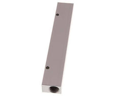 2xG 3/8'' x 6xG 1/8'' Aluminium Verdeelblok Eenzijdig 16 Bar