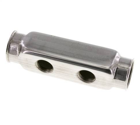 2xG 1'' x 2xG 1/2'' RVS Verdeelblok Eenzijdig 10 Bar