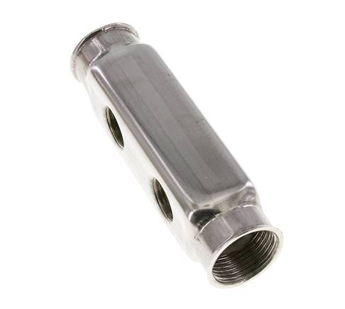 2xG 1'' x 2xG 1/2'' RVS Verdeelblok Eenzijdig 10 Bar