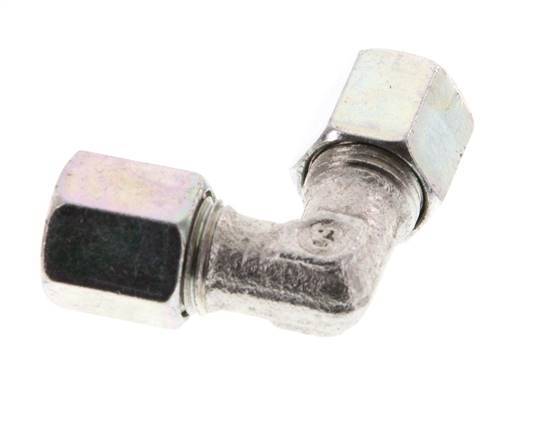 6LL Verzinkt Stalen Elbow 90deg Snijring 100 Bar DIN 2353