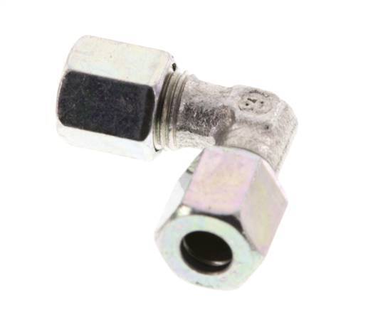 6LL Verzinkt Stalen Elbow 90deg Snijring 100 Bar DIN 2353