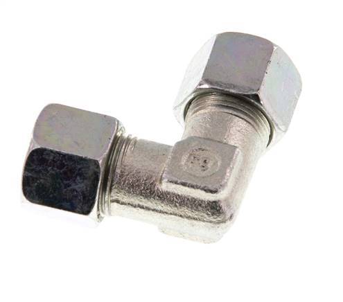 10LL Zinc plated Steel 90 deg Elbow Cutting ring 100 Bar DIN 2353
