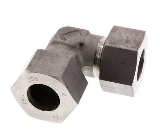 25S RVS Elbow 90deg Snijring 400 Bar DIN 2353