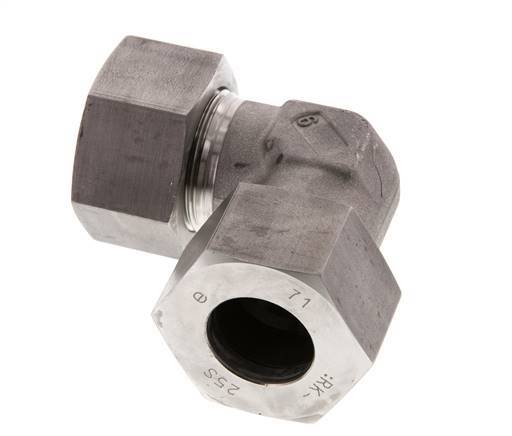 25S RVS Elbow 90deg Snijring 400 Bar DIN 2353