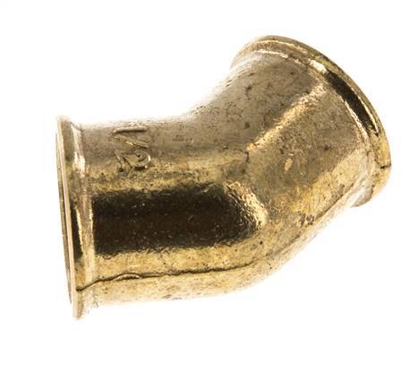Rp 1/2'' Messing L-Fitting 45graden 16 Bar