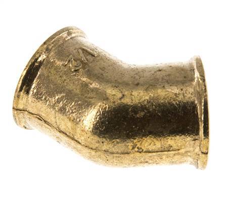 Rp 1/2'' Messing L-Fitting 45graden 16 Bar