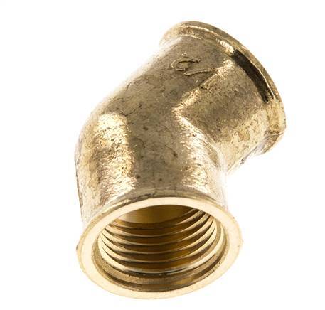Rp 1/2'' Messing L-Fitting 45graden 16 Bar