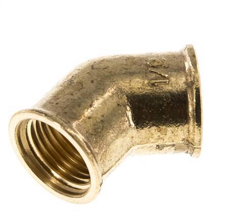 Rp 1/2'' Messing L-Fitting 45graden 16 Bar