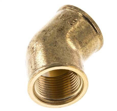 Rp 3/4'' Messing L-Fitting 45graden 16 Bar