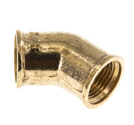 Rp 3/8'' Messing L-Fitting 45graden 16 Bar