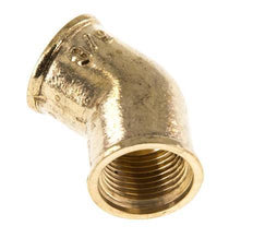 Rp 3/8'' Messing L-Fitting 45graden 16 Bar