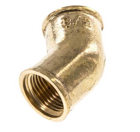 Rp 3/8'' Messing L-Fitting 45graden 16 Bar