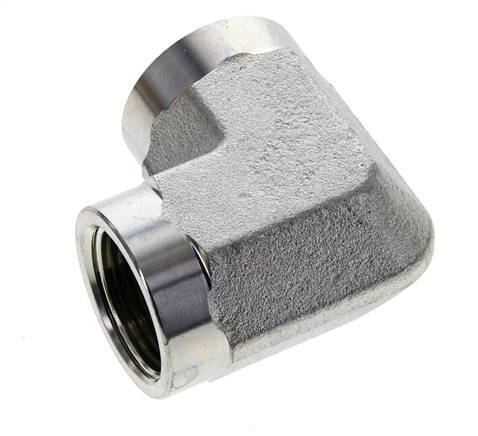 3/4'' NPT Zinc plated Steel 90 deg Elbow Fitting 170 Bar - Hydraulic