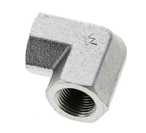 3/8'' NPT Zinc plated Steel 90 deg Elbow Fitting 210 Bar - Hydraulic