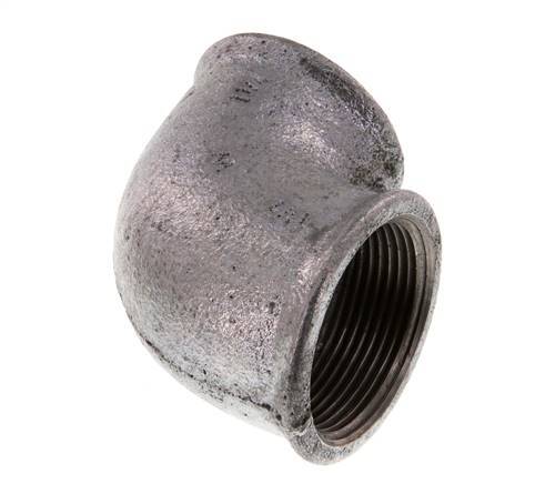 Rp 1 1/2'' x Rp 1 1/4'' Verzinkt Gietijzeren L-Fitting 90graden 25 Bar