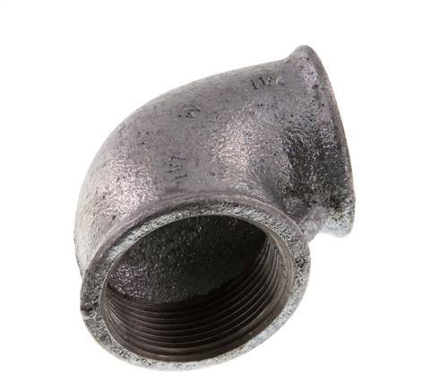 Rp 1 1/2'' x Rp 1 1/4'' Verzinkt Gietijzeren L-Fitting 90graden 25 Bar