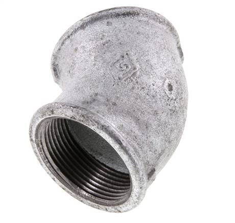 Rp 1 1/2'' Verzinkt Gietijzeren L-Fitting 45graden 25 Bar