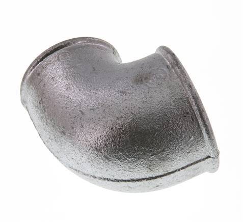 Rp 2'' x Rp 1 1/2'' Verzinkt Gietijzeren L-Fitting 90graden 25 Bar