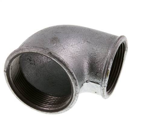 Rp 2'' x Rp 1 1/2'' Verzinkt Gietijzeren L-Fitting 90graden 25 Bar