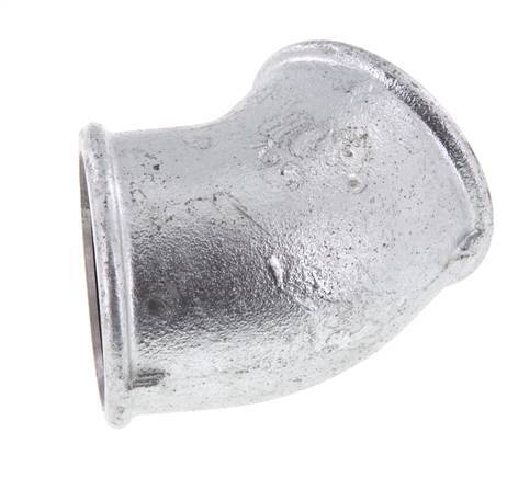 Rp 2'' Verzinkt Gietijzeren L-Fitting 45graden 25 Bar