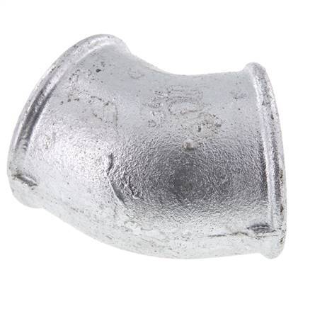 Rp 2'' Verzinkt Gietijzeren L-Fitting 45graden 25 Bar
