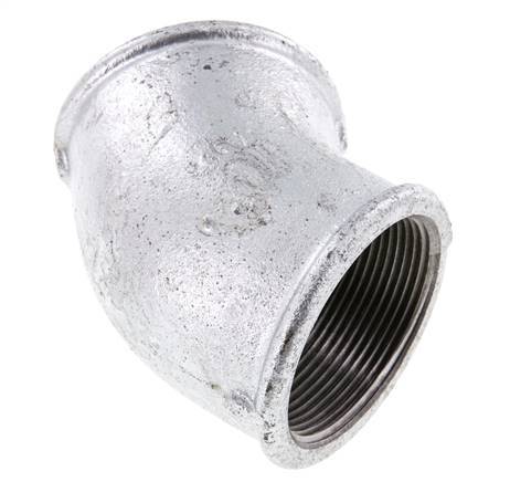 Rp 2'' Verzinkt Gietijzeren L-Fitting 45graden 25 Bar