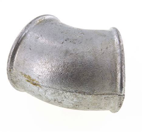 Rp 2 1/2'' Verzinkt Gietijzeren L-Fitting 45graden 25 Bar