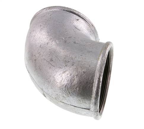 Rp 3'' Verzinkt Gietijzeren L-Fitting 90graden 25 Bar