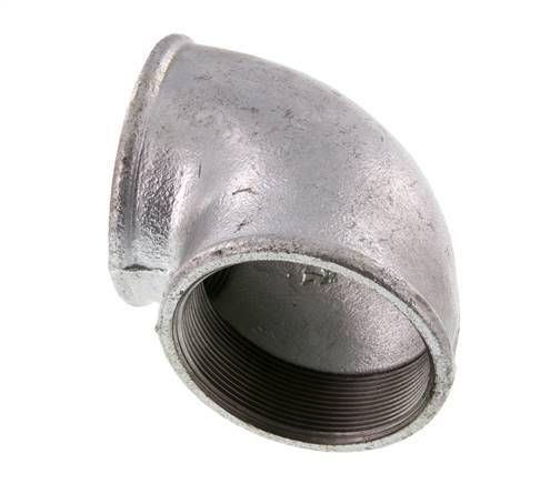 Rp 3'' Verzinkt Gietijzeren L-Fitting 90graden 25 Bar