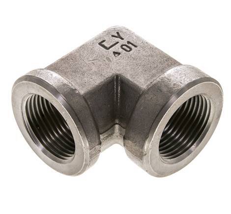 1'' NPT RVS L-Fitting 90graden 140 Bar - Hydrauliek