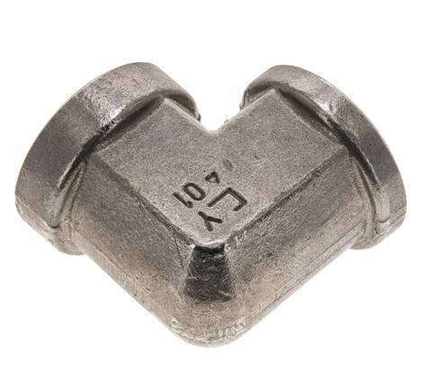 1'' NPT RVS L-Fitting 90graden 140 Bar - Hydrauliek