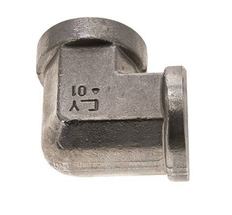 1'' NPT RVS L-Fitting 90graden 140 Bar - Hydrauliek