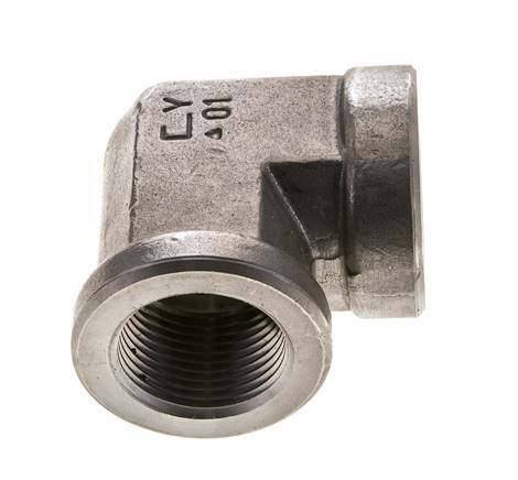 1'' NPT RVS L-Fitting 90graden 140 Bar - Hydrauliek